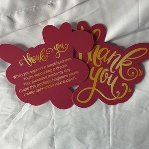 25 count Pink and Gold Thank You Cards